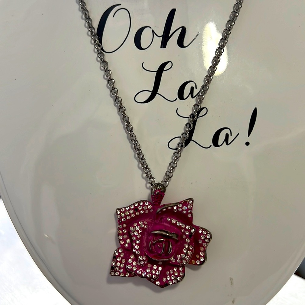 Pink Rose Necklace